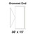 Celina Tent 30' x 15' Classic Gable Frame Tent Top, Grommet End, illustration of the grommet end panel for the tent