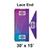 Celina Tent 30' x 15' Classic Gable Frame Tent Top, Lace End, outdoor event tent with purple and blue design and logo space.