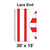 Celina Tent 30' x 15' Classic Gable Frame Tent Top with Lace End, detailed diagram showing the lace end panel and side view of the tent top.