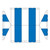 Celina Tent 20' x 20' Classic Gable Frame Tent, 1 Piece, 16 oz. Ratchet Top with blue and white fabric, viewed from above showing its rectangular layout and side walls.
