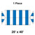 Celina Tent 20' x 40' Classic Gable Frame Tent, 1 Piece, 16 oz. Ratchet Top, top view of the blue and white striped canopy structure with frame and ratchet mechanisms on each end.