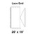 Celina Tent 20' x 10' Classic Gable Frame Tent Top, Lace End, technical diagram of the tent end design with measurements
