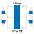 Celina Tent 15' x 15' Classic Gable Frame Tent, 1 Piece, 16 oz. Ratchet Top, technical diagram showing the tent's layout and dimensions in blue and white.