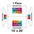 Celina Tent 15' x 20' Classic Gable Frame Tent, 1 Piece, 16 oz. Ratchet Top, with customizable logo area, depicted in a diagram showing the tent's dimensions and logo placement.