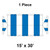 Celina Tent 15' x 40' Classic Gable Frame Tent, 1 Piece, 16 oz. Ratchet Top, with blue and white fabric and sidewalls for outdoor event coverage.
