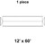Celina Tent 12' x 60' Classic Gable Frame Tent, 1 Piece, 16 oz. Ratchet Top Replacement, technical diagram showing the elongated rectangular shape with detailed side views.