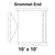 Celina 10' x 10' Gable Frame Tent Top with Grommet End, detailed diagram illustrating tent structure and grommet placement.