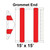 Celina Tent 15' x 15' Classic Gable Frame Tent Top with Grommet End, detailed diagram showing the tent's dimensions and grommet placement on the frame.