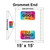 Celina Tent 15' x 15' Classic Gable Frame Tent Top, Grommet End, with customizable logo banners and grommet end details for outdoor event shelter.