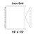 Celina Tent 15' x 15' Classic Gable Frame Tent Top, Lace End, technical drawing showing the tent's lace end side with measurements and structural details.