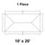 Celina Tent 10' x 20' Master Frame Tent, 1 Piece, 16 oz. Ratchet Top Replacement, technical diagram showing the outline of the large rectangular tent with a ratchet top design.