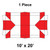 Celina Tent 10' x 20' Master Frame Tent, 1 Piece, 16 oz. Ratchet Top Replacement, image of a large rectangular tent replacement top with red and white sections, designed for a 10 by 20-foot frame tent.