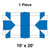 Celina Tent 10' x 20' Master Frame Tent, 1 Piece, 16 oz. Ratchet Top Replacement, diagram of the tent's ratchet top replacement with a blue and white canopy layout.