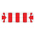 Celina Tent 10' x 40' Master Frame Tent, 1 Piece, 16 oz. Ratchet Top Replacement, image of the red and white checkered ratchet top replacement canopy with multiple sections and reinforced corners.