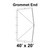 40' x 20' Master Frame Tent Top, Grommet End