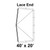Celina Tent 40' x 20' Master Frame Tent Top, Lace End, technical diagram showing the lace end and overall tent dimensions.