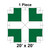 Celina Tent 20' x 20' Master Frame Tent, 1 Piece, 16 oz. Ratchet Top, diagram of the tent's layout showing its square shape, green and white sections, and ratchet top design.