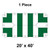 Celina Tent 20' x 40' Master Frame Tent, 1 Piece, 16 oz. Ratchet Top, aerial view of the green and white rectangular canopy structure.
