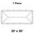 Celina Tent 20' x 50' Master Frame Tent, 1 Piece, 16 oz. Ratchet Top, top view diagram of the large rectangular outdoor event tent showcasing its frame structure.