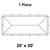 Celina Tent 20' x 50' Master Frame Tent, 1 Piece, 16 oz. Ratchet Top, top view diagram illustrating the large rectangular canopy with ratchet top tensioning system.