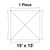 Celina Tent 15' x 15' Master Frame Tent, 1 Piece, 16 oz. Ratchet Top, with a sketch of the tent's layout and dimensions.