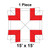 Celina Tent 15' x 15' Master Frame Tent, 1 Piece, 16 oz. Ratchet Top, diagram showing the tent's structure with red-highlighted corner reinforcement areas and a square shape.