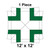 Celina Tent 12' x 12' Master Frame Tent, 1 Piece, 16 oz. Ratchet Top Replacement, diagram of the tent's ratchet top replacement showing a centralized star-shaped pattern with green sections on a white background.