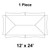 Celina Tent 12' x 24' Master Frame Tent, 1 Piece, 16 oz. Ratchet Top Replacement, top view schematic diagram of the tent layout.