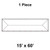Celina Tent 15' x 60' Classic Pole Tent, 1 Piece, 16 oz. Ratchet Top, floor plan drawing showing rectangular shape with detailed perimeter outline and support structure.