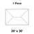 Celina Tent 20' x 30' Classic Pole Tent, 1 Piece, 16 oz. Ratchet Top, top view sketch of a large rectangular outdoor event tent with scalloped edge detail.