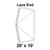 20' x 10' Classic Pole Tent Top, Lace End 20' x 10' Classic Pole Tent Top, Lace End