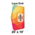 Celina Tent 20' x 10' Classic Pole Tent Top, Lace End, colorful tent top with lace end design and measurement details.