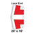 Celina Tent 20' x 10' Classic Pole Tent Top, Lace End, with a layout diagram showing the red-colored tent top and lace end details.