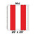 Celina Tent 20' x 20' Classic Pole Tent Top, Mid Section, showing a detailed diagram of the tent's mid section with measurements and red fabric highlights.
