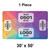Celina Tent 30' x 50' Classic Pole Tent, 1 Piece, 16 oz. Ratchet Top, colorful tent package with customizable logo spaces and vibrant rainbow design.