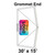 Celina Tent 30' x 15' Classic Pole Tent Top, Grommet End, illustration of the tent top layout with grommet end and dimensions.