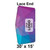 Celina Tent 30' x 15' Classic Pole Tent Top, Lace End, with customizable logo area, purple and blue color scheme, and lace-end design for outdoor event coverage.