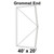 Celina Tent 40' x 20' Classic Pole Tent Top, Grommet End, diagram of the grommet end of the tent showcasing the structure and dimensions.