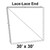 Celina Tent 60' Classic Pole Tent Top, Lace-Lace End, square-shaped tent top with lace edges designed for outdoor event coverage.