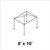 8' x 10' Classic Frame Aluminum Single Tube 8' Pole and Fitting Kit, diagram of an outdoor canopy frame with aluminum poles and fittings.