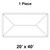 Celina Tent 20' x 40' Premiere I Series High Peak Pole Tent, 1 Piece, 16 oz. Ratchet Top, top view diagram of the tent layout.