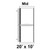 Celina Tent 20' x 10' Premiere I Series High Peak Pole Tent Top, Mid Section, showing a diagram with a rectangular shape labeled 'Mid' and dimensions 20 feet by 10 feet.