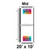 Celina Tent 20' x 10' Premiere I Series High Peak Pole Tent Top, Mid Section, illustrated diagram showing the central part of the tent top with labeled sections and customizable logo areas.