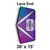 Celina Tent 30' x 15' Premiere I Series High Peak Pole Tent Top with Lace End, colorful fabric, and lace trim, designed for outdoor event coverage.