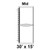 Celina Tent 30' x 15' Premiere I Series High Peak Pole Tent Top, Mid Section diagram showing the middle part of the 30 by 15-foot tent with labels for structure and dimensions.
