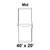 Celina Tent 40' x 20' Premiere II Series High Peak Pole Tent Top, Mid Section diagram showing the middle part of the large event tent with height and width specifications.