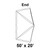 50' x 20' Premiere II Series High Peak Pole Tent Top, Ends 50' x 20' Premiere II Series High Peak Pole Tent Top, Ends