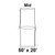 Celina Tent 50' x 20' Premiere II Series High Peak Pole Tent Top, Mid Section, illustration showing the dimensions and structure of the tent's middle section.