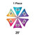 Celina Tent 20' Pinnacle Series Hexagon High Peak Frame Tent, 1 Piece Top Only, with multiple colored fabric panels.
