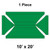 Celina Tent 10' x 20' Fast Shade Pop Up Canopy, 1 Piece Top Only, top view of a green canopy top with dimensions and product label.